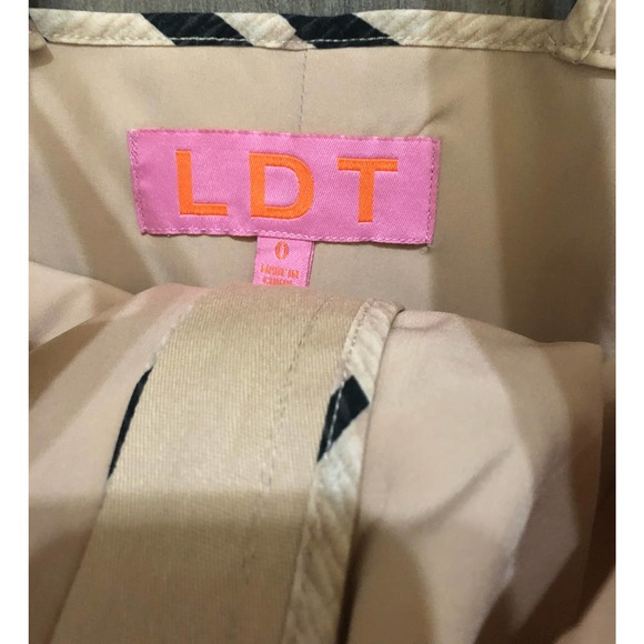 LDT Eileen Square Neck Zip Front Tie Waist Dress - Picture 3 of 3